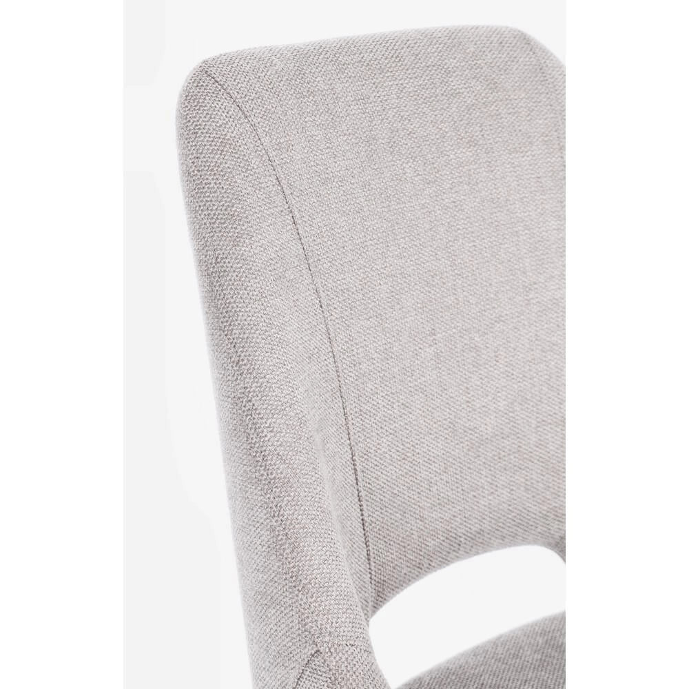 Set di 2 Sedie Imbottite in Tessuto con Gambe in Acciaio - GRIFFIN