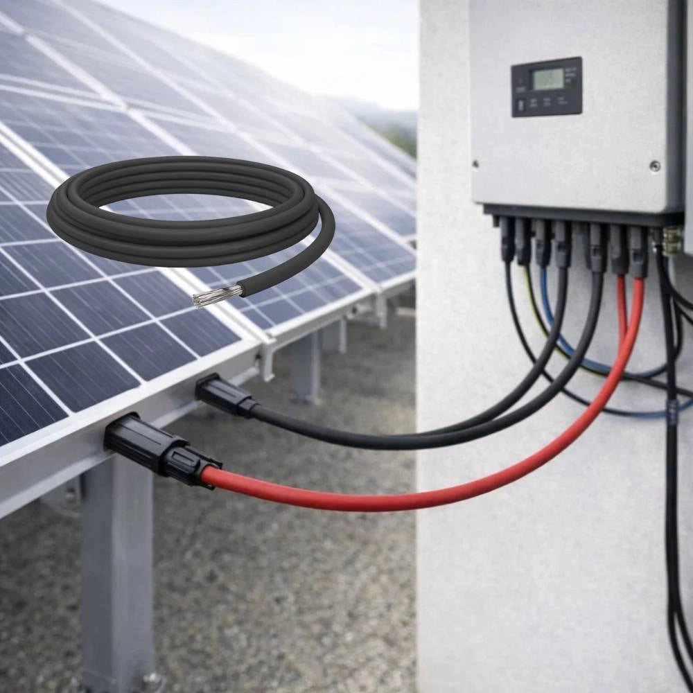 Cavo solare unipolare nero 6 mm² en 50618 per impianti fotovoltaici *** lunghezza metri 10, confezione 1