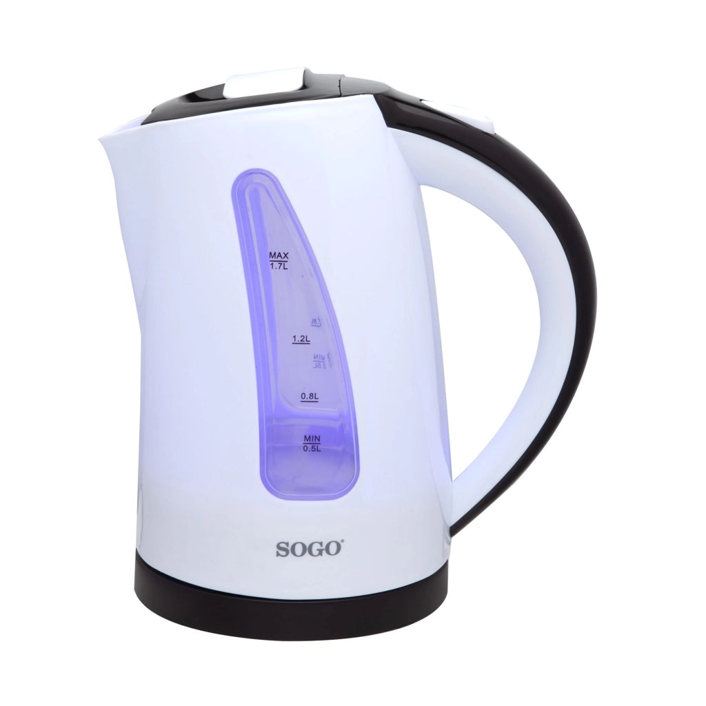 SOGO Bollitore Elettrico Senza Fili 1.7L - Acciaio Inox, 360Â°, Spegnimento Auto, Protezione Surriscaldamento