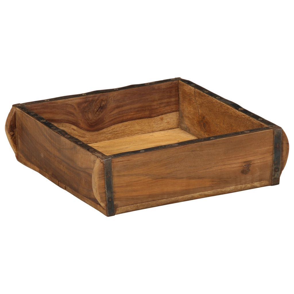 Vassoio 31x29x10 cm in Legno Riciclato