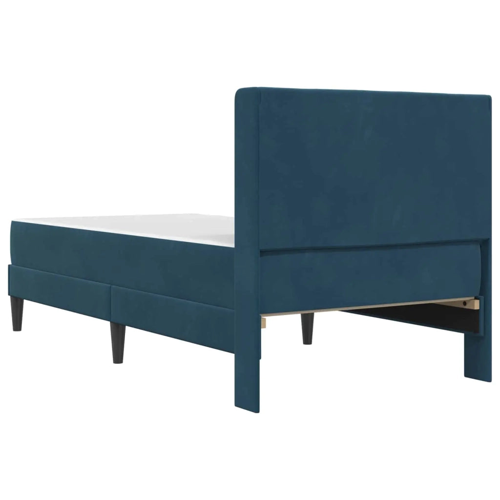 Struttura letto con materasso-Giroletto Blu 80 x 200 cm Velluto 129858