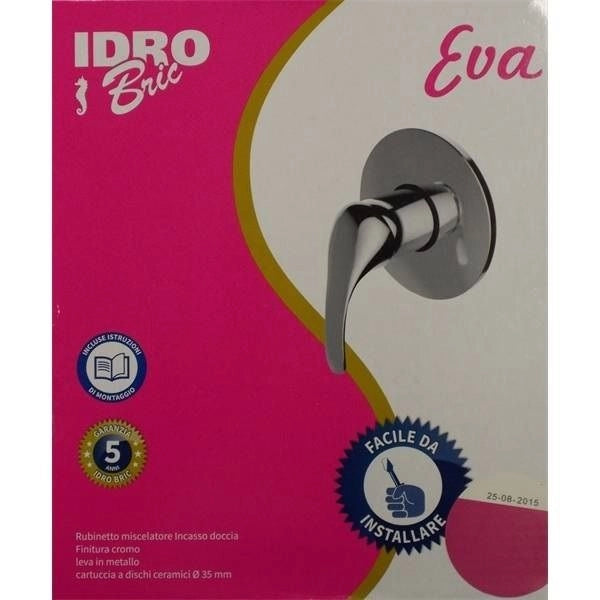 Rubinetto miscelatore doccia incasso eva cromato d 35 mm