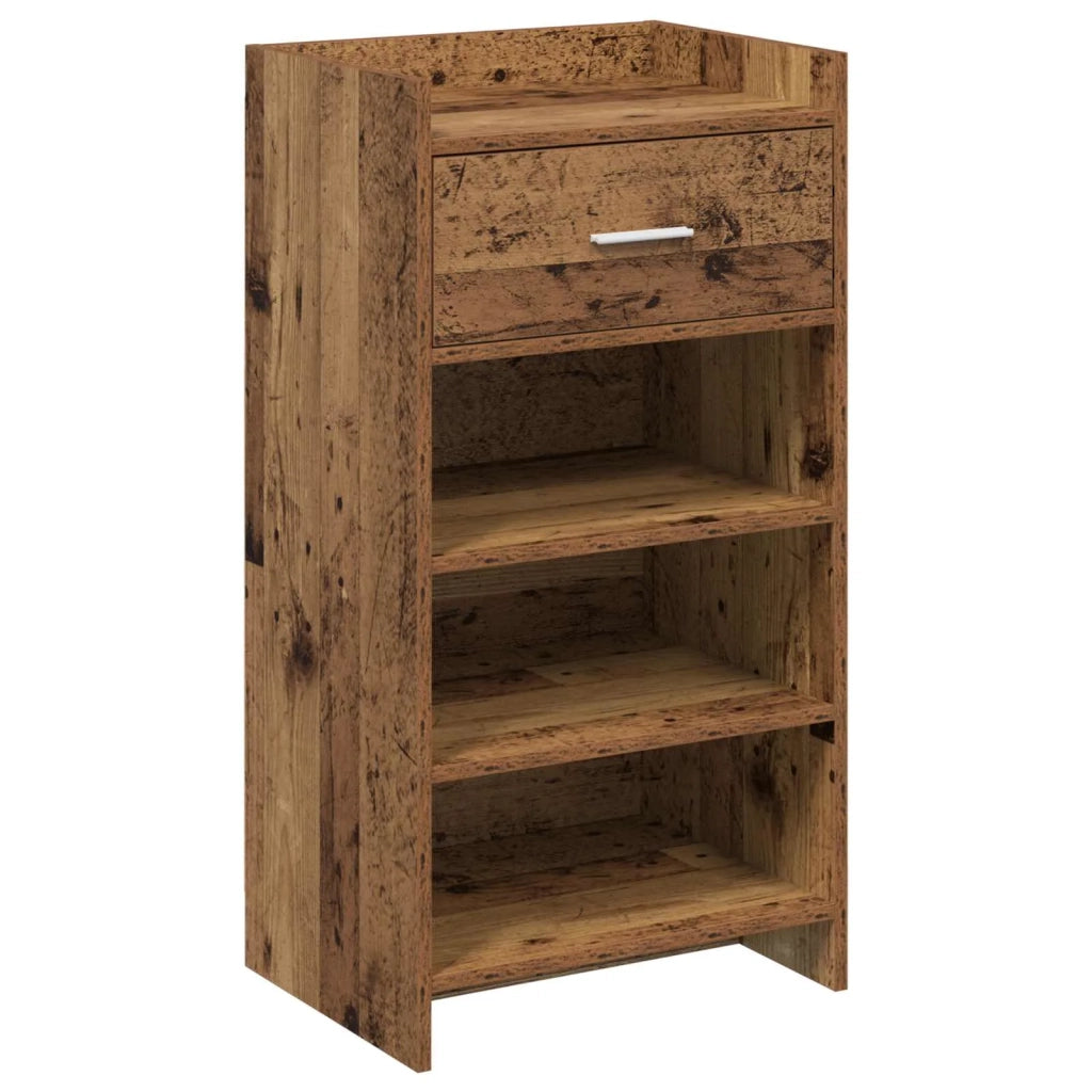 Mobile per scarpe con cassetto Legno antico 48 x 36 x 92 cm 8011353