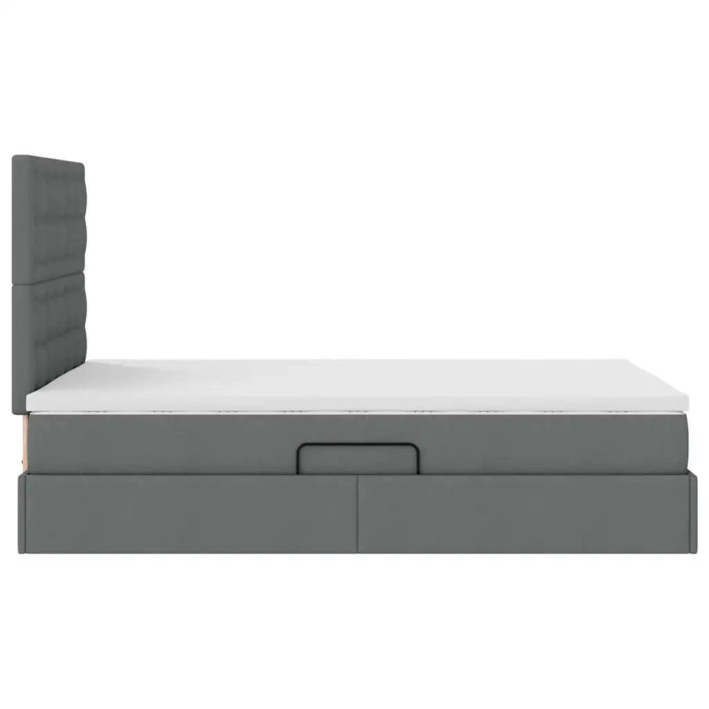 Letto con contenitore e materasso Grigio scuro 120 x 200 cm 3371899