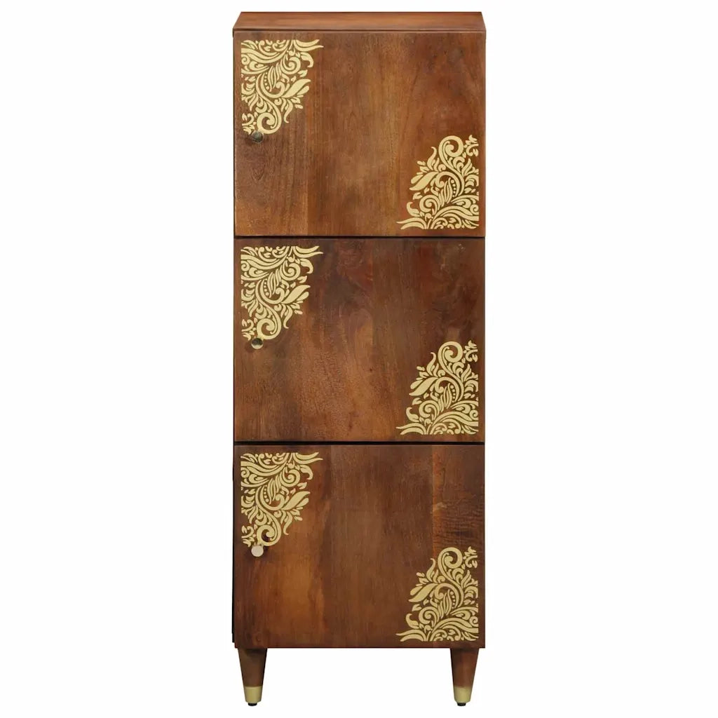 Credenza-Buffet-Armadio da cucina Marrone 40 x 33 x 110 cm Legno di mango massello