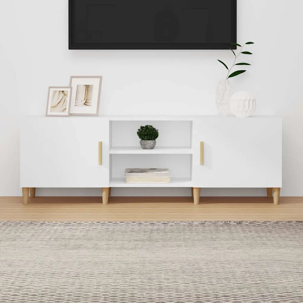 Mobile Porta TV-Mobile per TV-Credenza TV Bianco 150x30x50 cm in Legno Multistrato 767053