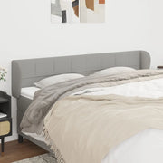 Testiera ad Orecchio-Testata con Orecchie Grigio Chiaro 163x23x78/88 cm in Tessuto 179391