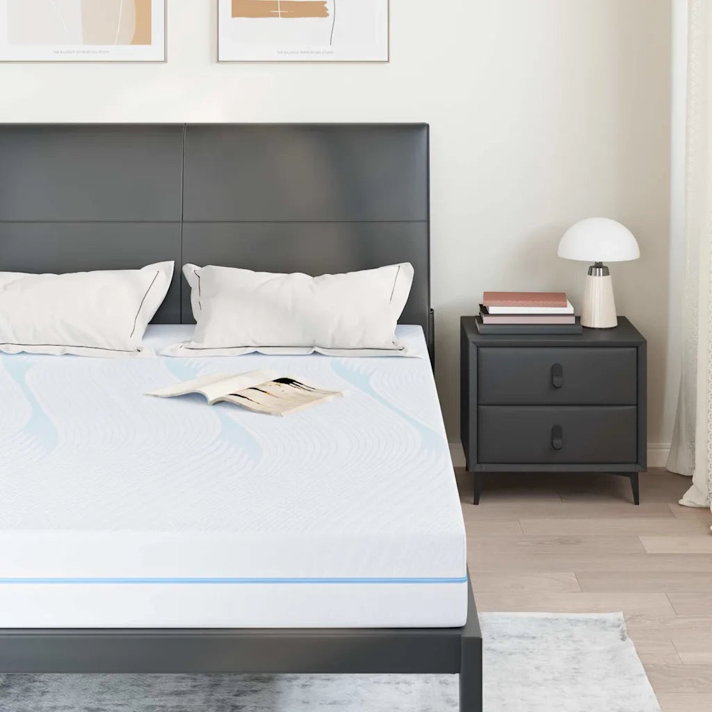 Materasso-Materasso per letto Bianco 140 x 200 cm Tessuto Jacquard 345403