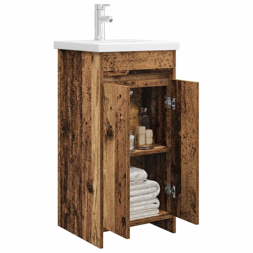 Mobile da bagno con lavabo Legno antico 42 x 40 x 84,5 cm 890774