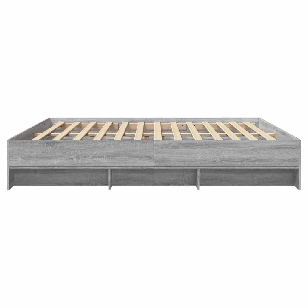 Giroletto-Struttura Letto Grigio Sonoma 200x200 cm in Legno Multistrato 870940