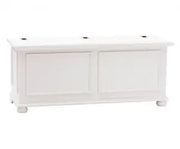 Cassapanca in legno Shabby chic mod cipolla bianco