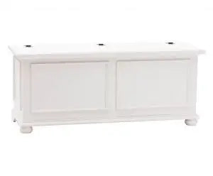 Cassapanca in legno Shabby chic mod cipolla bianco