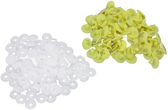 Etichetta per Animali - 100 Pezzi - Materiale PP Rinnovabile - Colore Vivido - Facile da Identificare - Per Gestione Animali