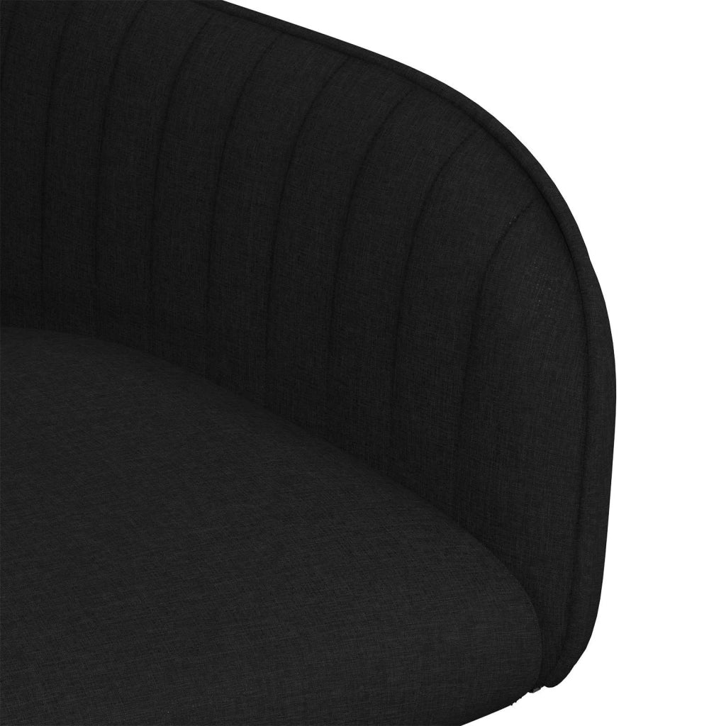 Sedie da pranzo 6 pz Tessuto Nero 56,5 x 50 x 87,5 cm 3428203