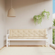 Cuscini Panca da Giardino 2 pz-Set di 2 Cuscini per panchina da esterno Beige 200x50x7cm Tessuto Oxford