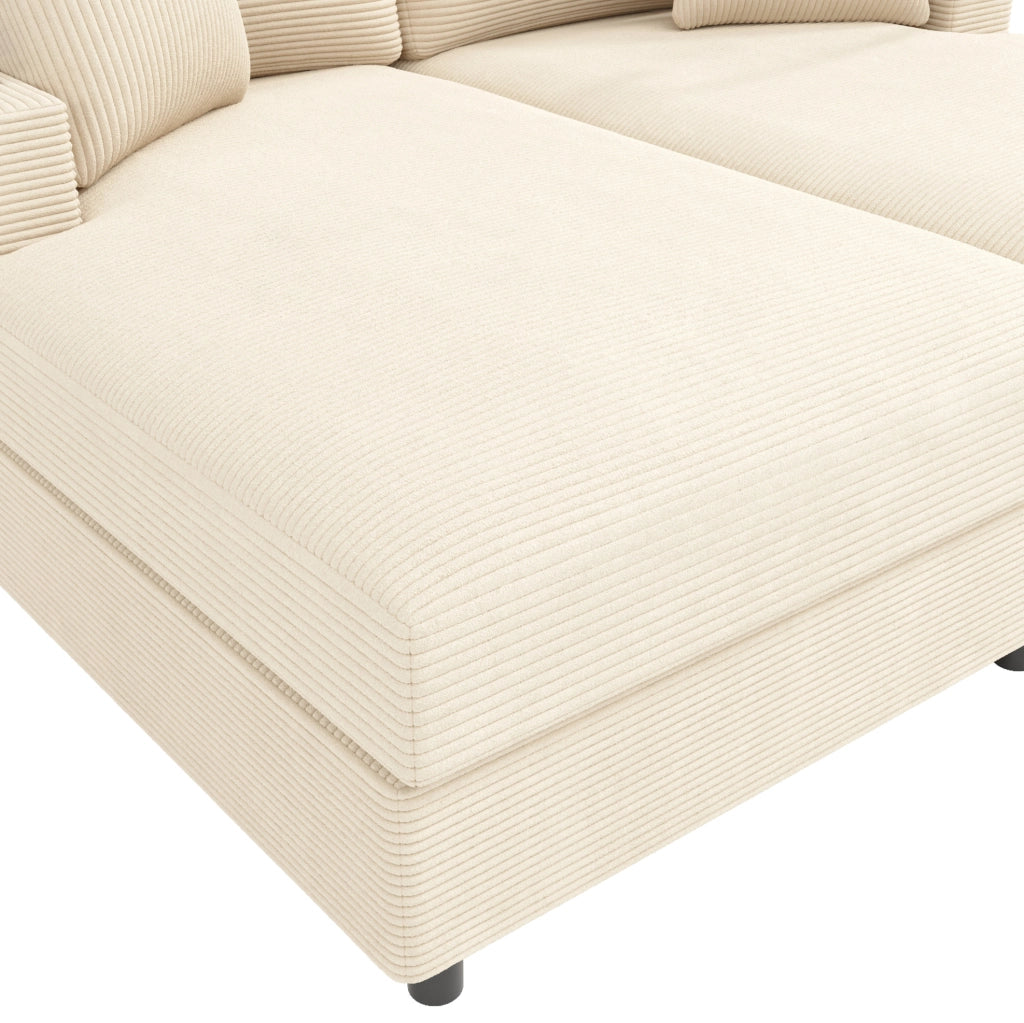 Divano 2 posti modulare con funzione relax; USB e USB-C; porta telefono e portabicchieri; 163 cm beige