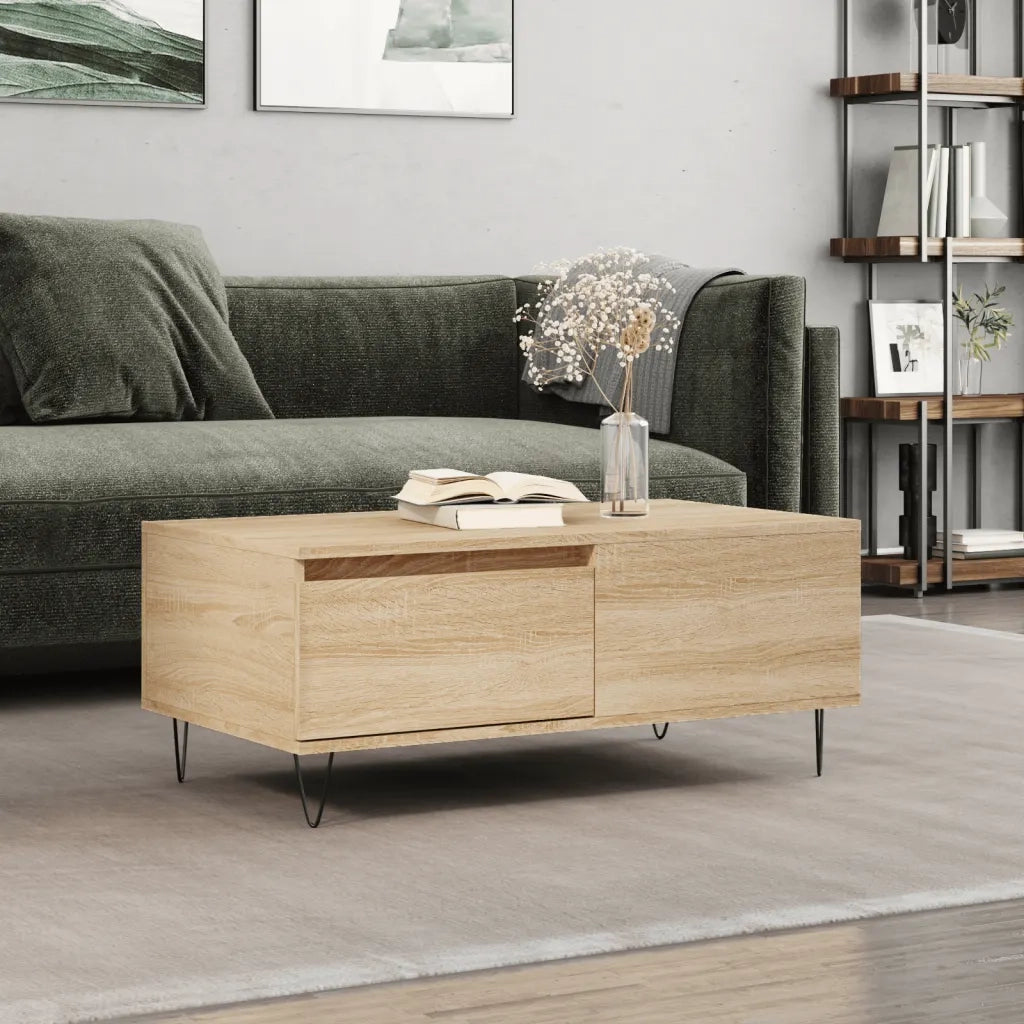 Tavolino salotto | Tavolino da caff¨¨ | Tavolino da Soggiorno Rovere Sonoma 90x50x36,5 cm Legno Multistrato
