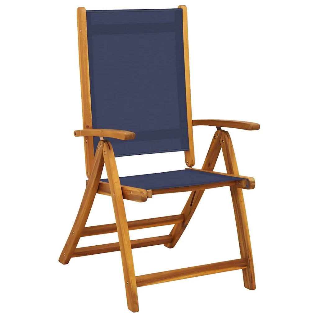 Set Pranzo da Giardino 7pz Legno Massello di Acacia e Textilene