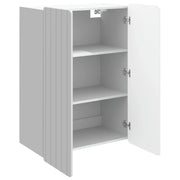 Armadietto a Muro | Mobiletto a muro Bianco Lucido 66 x 34,5 x 92 cm