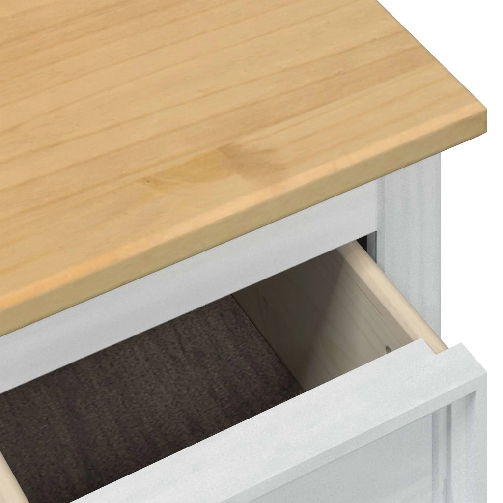 storage box con cassetto Bianco 90 x 78 x 45 cm Pino massello CFW6540534