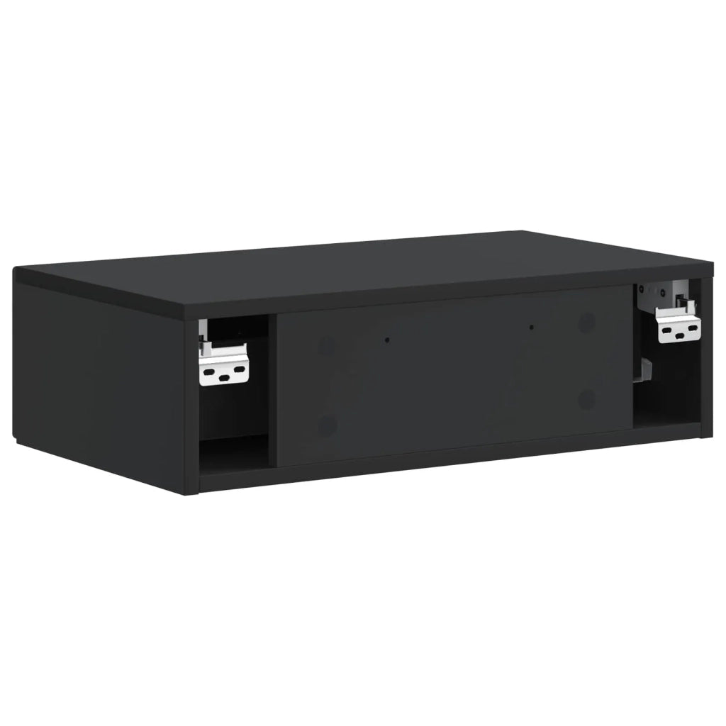 Tavolino da Parete Laterale Nero 59 x 34,5 x 17 cm 898996
