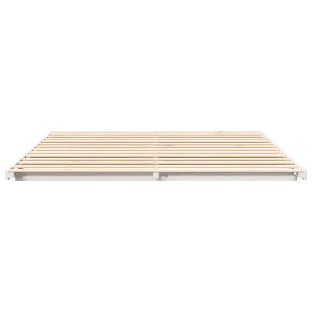 Struttura del letto Bianco 180 x 220 cm Pino massello 873137