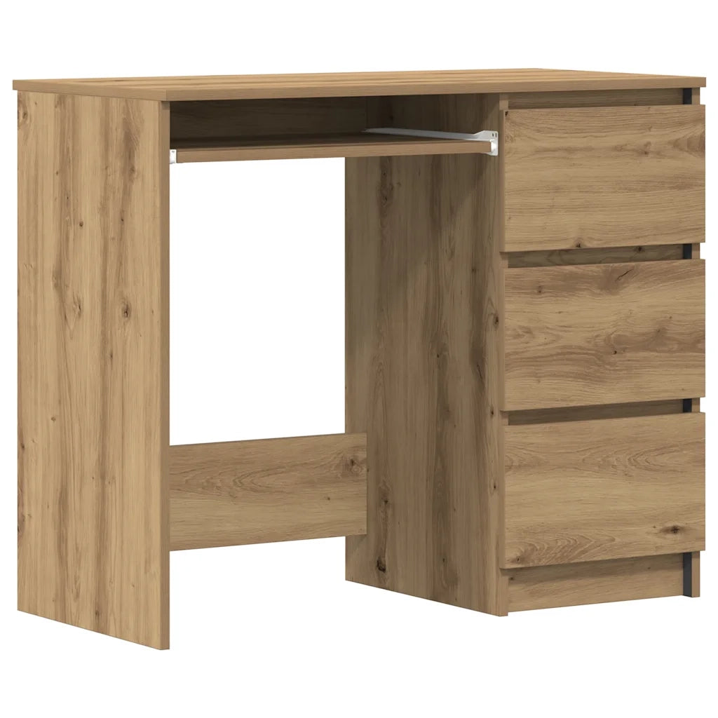vidaXL Scrivania Rovere Artigianale 90x45x76 cm in Legno Multistrato