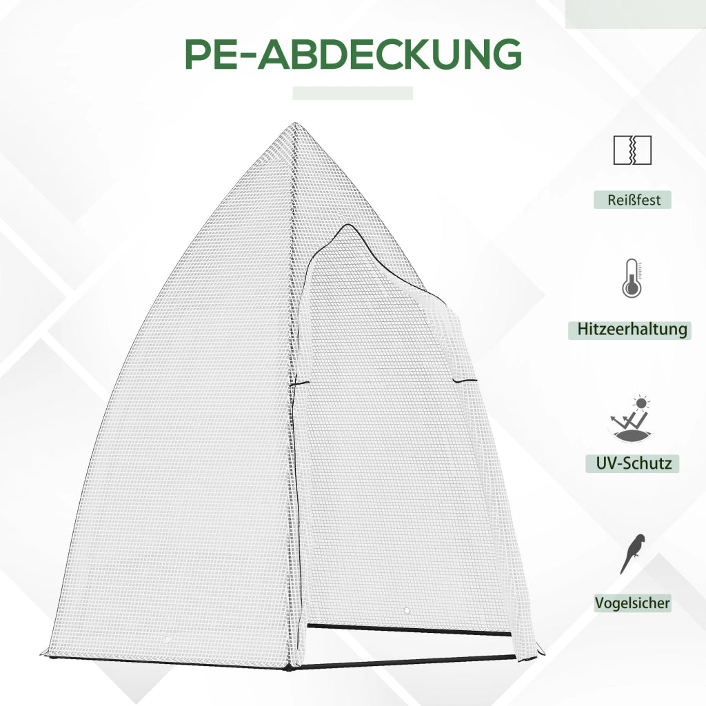 Tunnel Serra Mini per Piante ¨C zephmum ¨C Bianco 160x140x180 cm