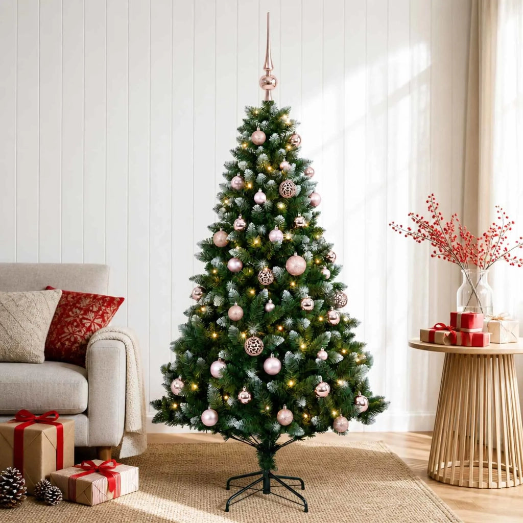 Albero di Natale Artificiale con Palline 150 cm 150 LED 3461336