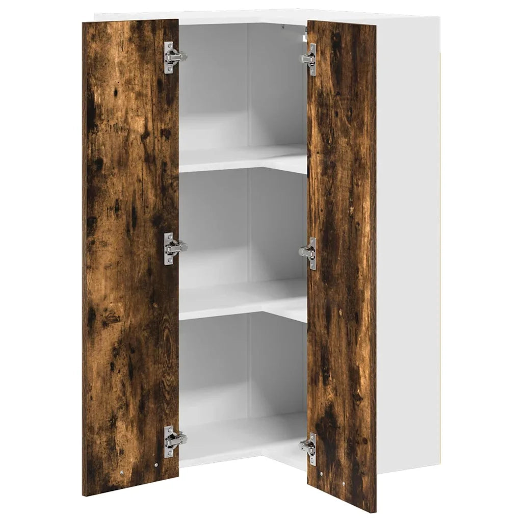 Armadio pensile Rovere Affumicato e Bianco 57 x 57 x 100 cm