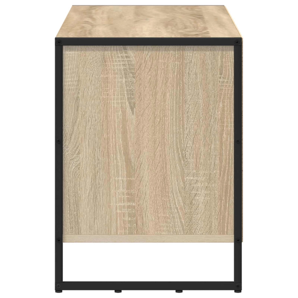 Mobile porta TV moderno in stile industriale con cassetto 100 x 36 x 49,5 cm realizzato in legno composito Sonoma 02_0054536