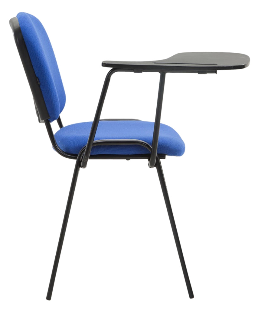 Set di 4 sedie Ken in tessuto con tavolo pieghevole blu