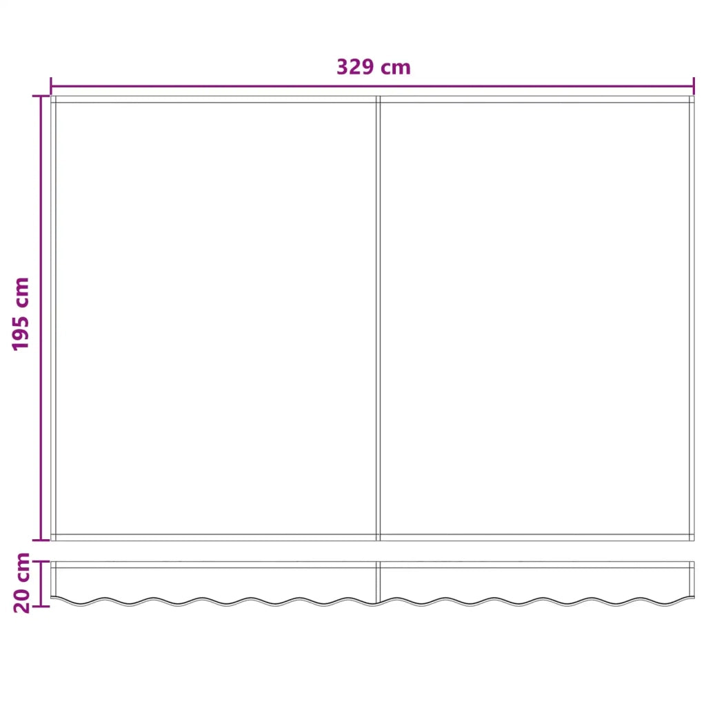 Tenda retrattile Grigio chiaro e bianco 3,5 x 2 m 3425688