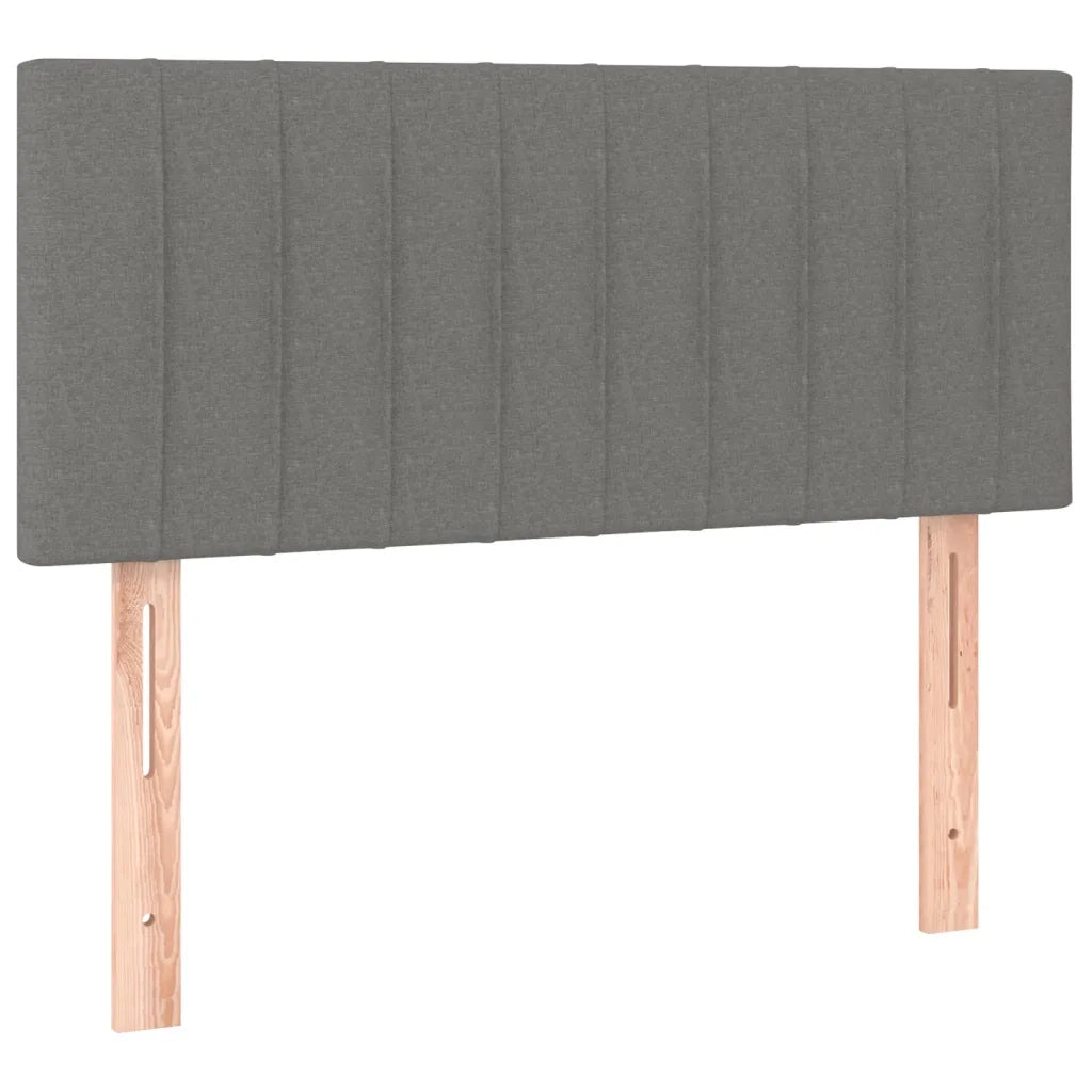 Giroletto a Molle con Materasso Grigio Scuro 120x190cm Tessuto