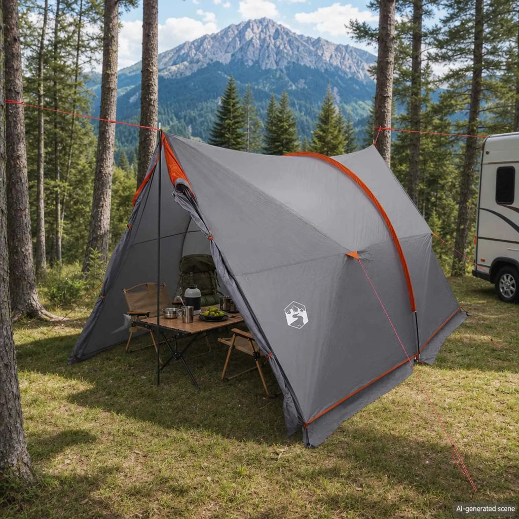 Tenda a baldacchino impermeabile Grigio e arancione 42042212