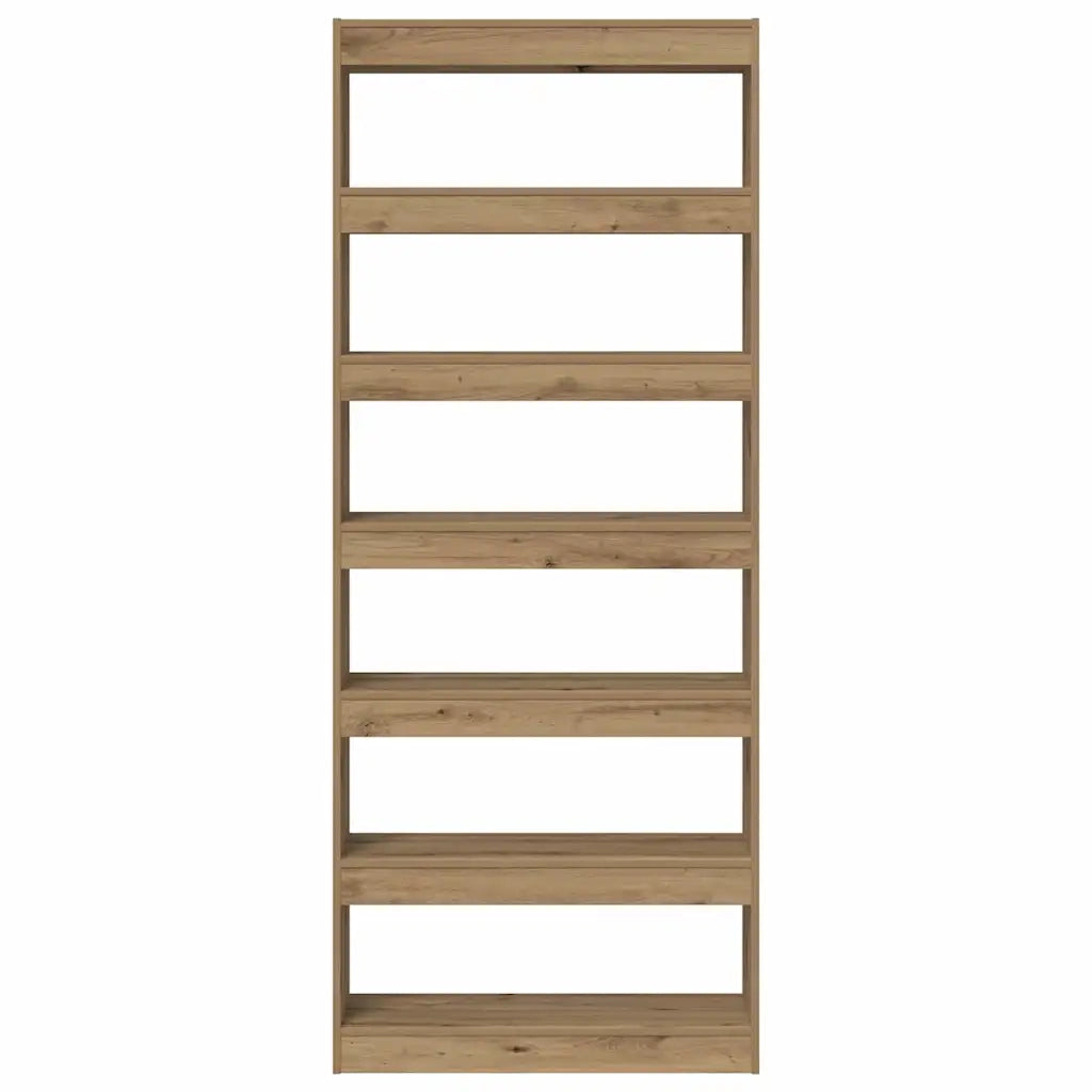 Armadio per Libri 6 livelli 80 x 30 x 198 cm Rovere artigianale 3333922