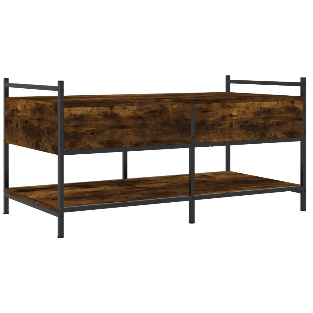 Tavolino da Salotto Rovere Fumo 99x50x50cm in Legno Multistrato 833962