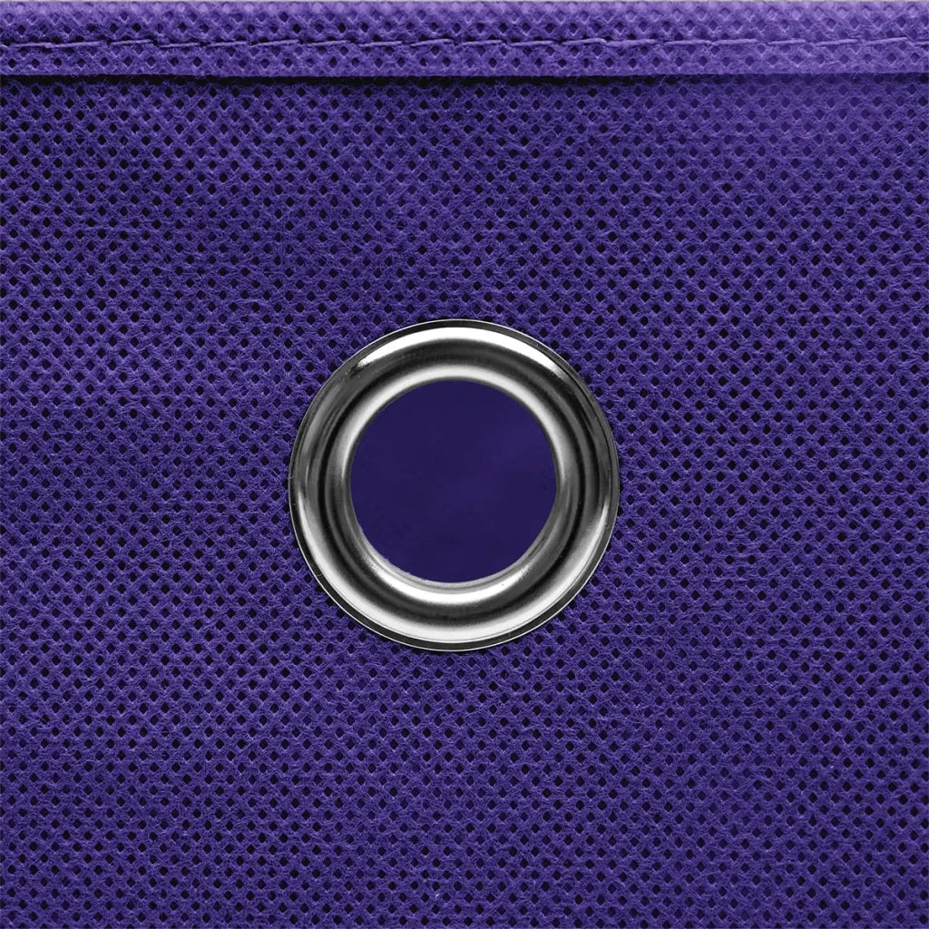 Contenitori con Coperchi 4 pz 28x28x28 cm Viola 325212
