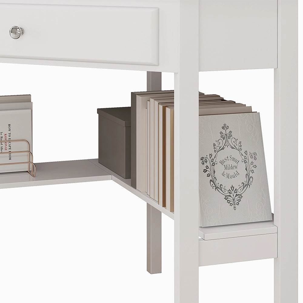 Vicco Tavolo da trucco ad angolo Bianco 75 x 76.8 cm ,con cassetto