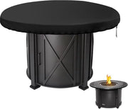 Copriporta per barbecue, 420D copriporta rotonda per griglia 100 cm impermeabile all'UV, copriporta rotonda per barbecue Oxford per coprire griglia e piastra di cottura nera