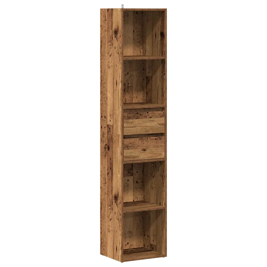Libreria-Scaffale per Libri-Mobile di Stoccaggio Legno Antico 36x30x171 cm in Legno Multistrato