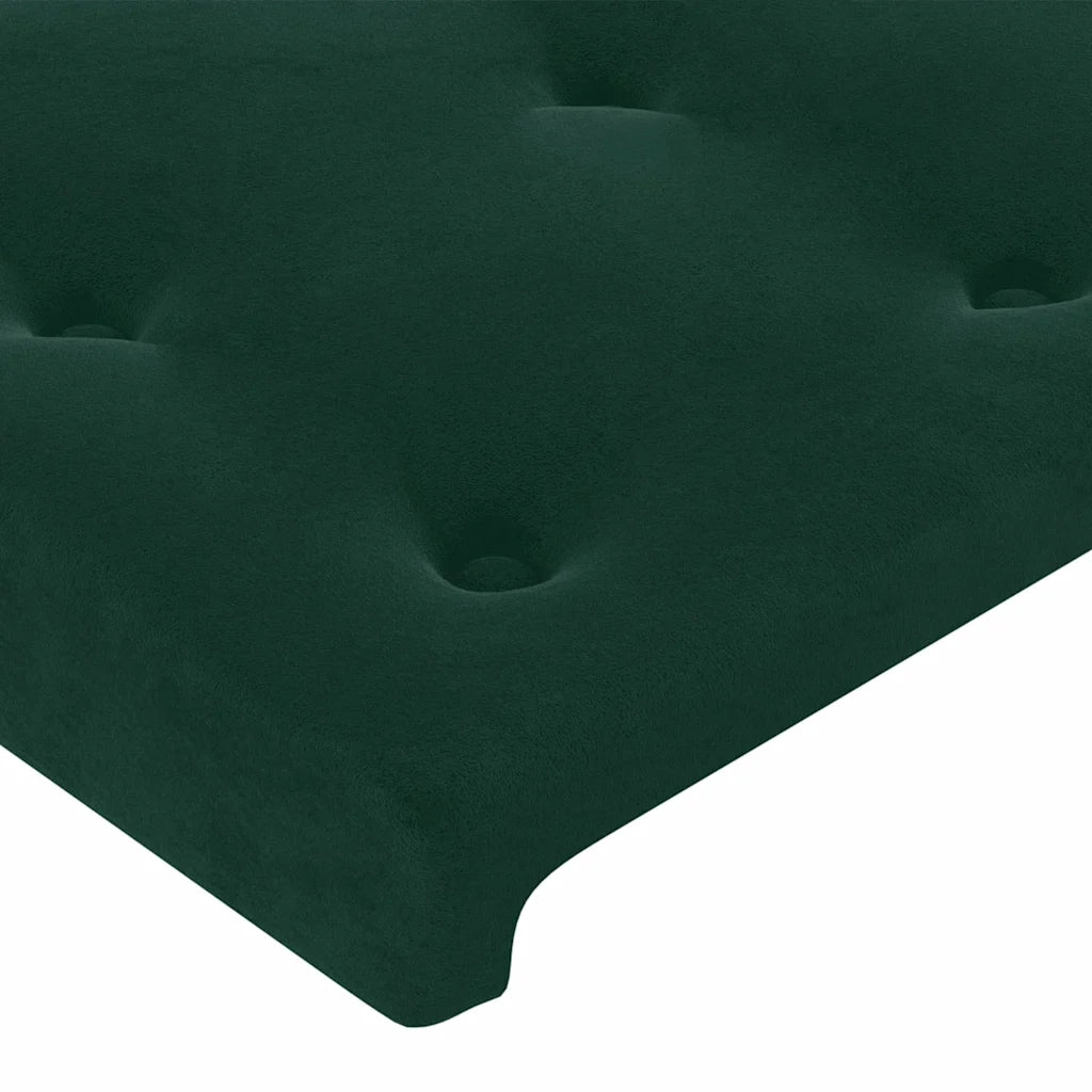 Testiera a LED-Testata con LED verde Scuro 80x5x118/128 cm in Velluto 191758
