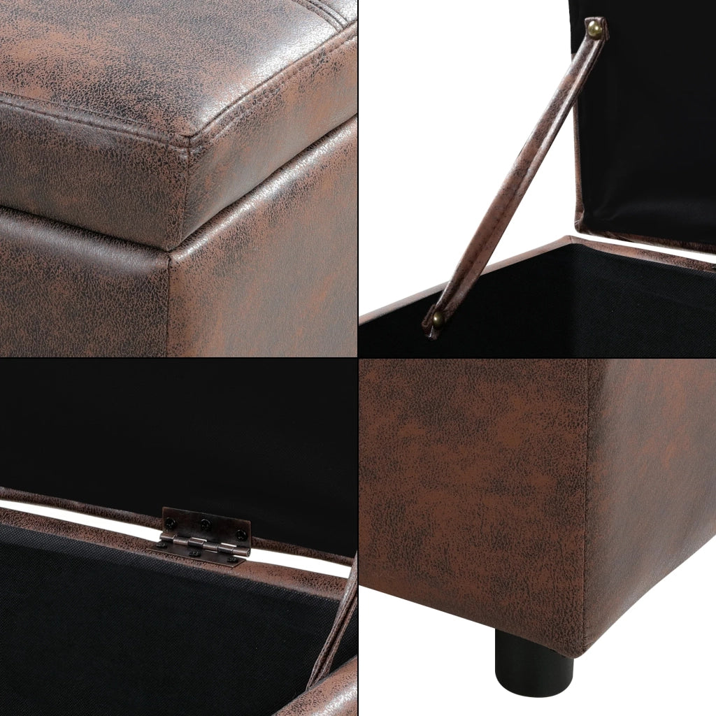Panca contenitore 118 x 37 x 43 cm marrone 03_0008966