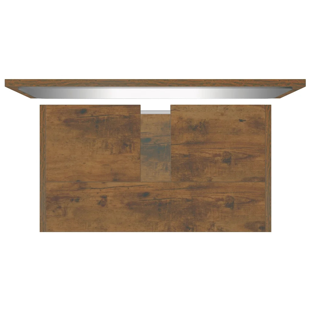Set di Mobili da Bagno Rovere Fumo in Legno Multistrato 815528