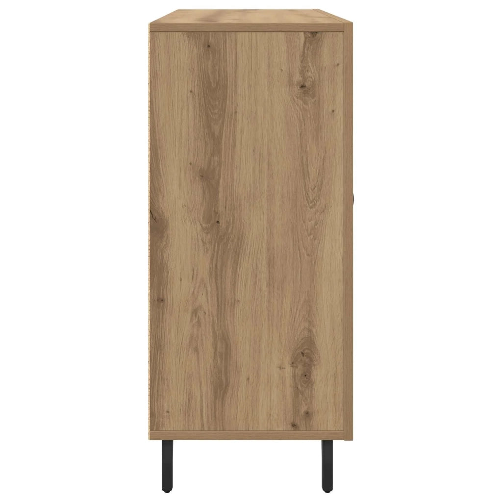 Credenza | Madia | Buffet da pranzo | Armadio da pranzo Rovere artigianale 90 x 34 x 80 cm Legno multistrato