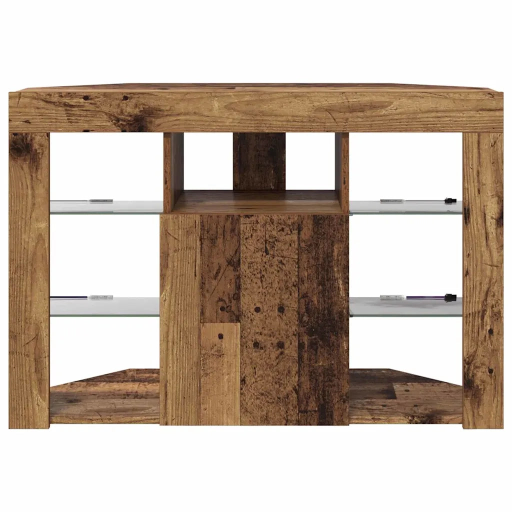 Mobile TV LED Angolare Legno vecchio 100x40x68cm 889793