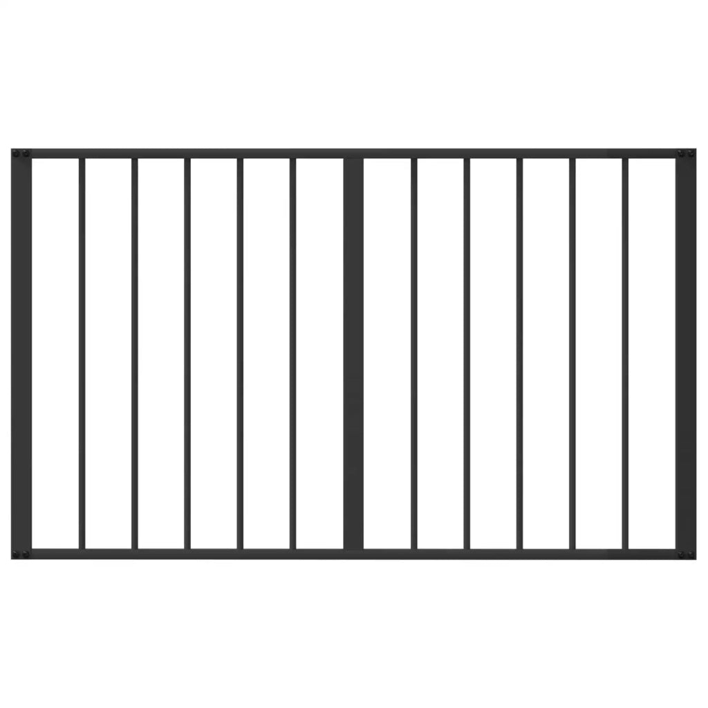 Cancello per cani 8 pcs Nero 100 x 60 cm Acciaio zincato 891999
