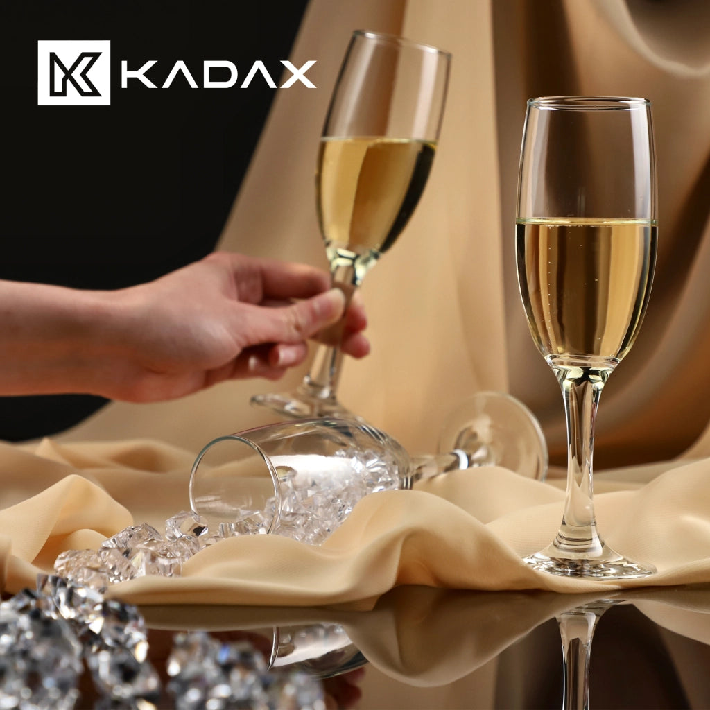 Set di 6 bicchieri da champagne/prosecco KADAX da 190 ml