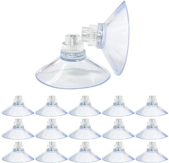 Zuignappen con viti a vite per esterno e bagno - Set di 15 pezzi con viti in metallo - Per cucina, finestra e specchio