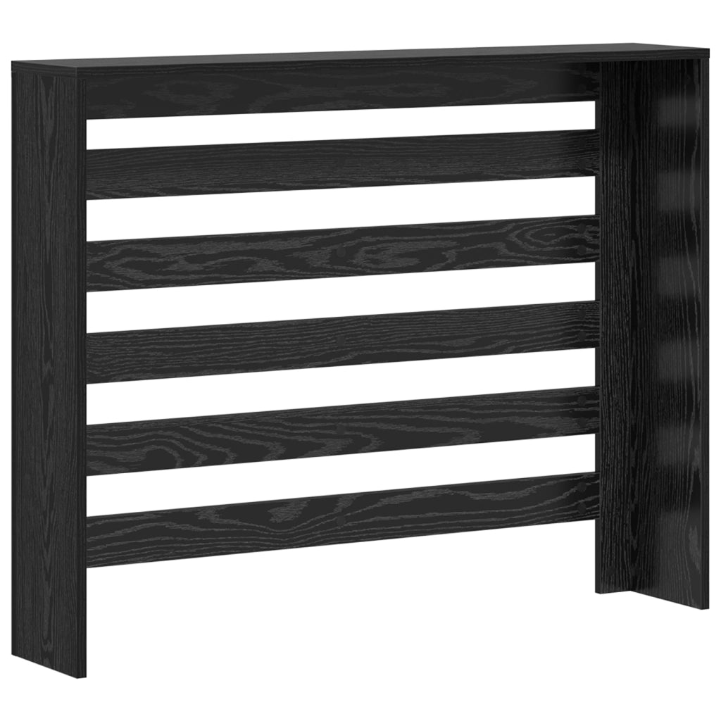 Copertura Radiatore Rovere Nero 104x20x82 cm Legno Ingegnerizzato